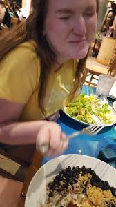 She really was eyeing my food. #gimmethat #thatlooksreallygood