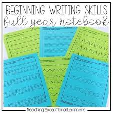 Special Education Pre Writing Notebook School Year Bundle Writing Skills Pre Writing Writing Notebook