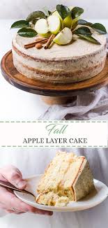 Lighter Apple Layer Cake With Whiskey Almond Cream The Pure Taste Recipe Apple Layer Cake Raspberry Cheesecake Recipe Cake