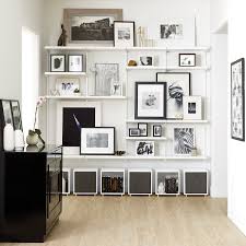 W white wood closet system with both shelf space and hanging space, with both shelf space and hanging space, the closetmaid selectives 25 in. White White Elfa Decor Shelving Wall The Container Store