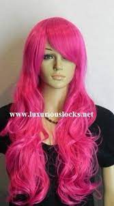 Eden Long Raspberry Neon Pink Wig By Ginabarto On Etsy Wigs Neon Hair Full Wigs