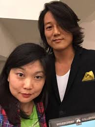This pic was taken tonight at the 10 year anniversary screening of Tokyo  Drift with both Sung and Justin Lin in attendance. Mari has been one of  Sung's greatest fans for longer