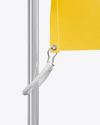 This free flag mockup can be good for implementing a lot of designers ideas as well. Flag Mockup In Outdoor Advertising Mockups On Yellow Images Object Mockups