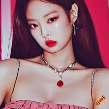 Blackpink Jennie wearing cherry jewelry