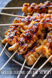 Classic chicken teriyaki prepared in the authentic japanese cooking method. Grilled Teriyaki Chicken Skewers Recipe Appetizer Addiction