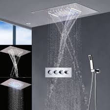 See more ideas about bathroom fixtures, bathroom faucets, bathroom sink. Modern Bathroom Fixtures Led Shower Set Big Rain Shower Head Waterfall Bath Faucets With 3 Way Thermostatic Mixer Valve Waterfall Bath Faucet Bath Faucetshower Set Aliexpress