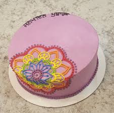 Mandala Cake Happy Birthday In Punjabi Mehndi Cake Cake Custom Cakes