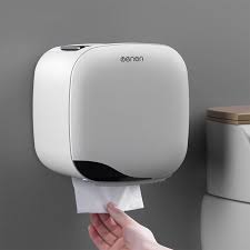 This toilet paper holder from kes can hold jumbo rolls of toilet paper, allowing you to mount it to your cabinet or wall and still turn the roll as you pull off a piece. Waterproof Bathroom Wall Mounted Tissue Box Bath Toilet Paper Holder Storage Box Buy At A Low Prices On Joom E Commerce Platform