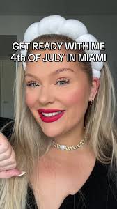 Get ready with me to go out in miami for the fourth of july #fyp #makeup  #beauty #beautytok #makeuptok #grwm #getreadywithme #greenscreen  #fourthofjuly #4thofjuly #miami #makeuptutorial