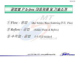 .solder co., ltd., experts in manufacturing and exporting solder product, solder bar and 729 more products. ê³µë²ë³ Pb Free ëì'ì í' ë° ê¸°ì ìê° Ppt Download