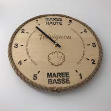 Horloge Des Marees Effet Mer A Personnaliser Gravure Sur Bois Pays Des 2 Caps