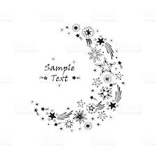 Stars Crescent Moon Hand Drawn Doodle Stars Holiday Card Template Royalty Free Stars Crescent Moon Hand Dra Star Doodle Holiday Card Template Drawing Stars