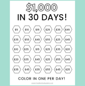 How to automate the 52 week money challenge chart: 2 50
