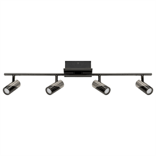 Eglo Track Lighting Kit 202166a Weldon 4 Light 30 83 In Nickel Nero And Matte Nickel Dimmable Integrated Led Fixed Track Lighting Kits Track Lighting Led Color