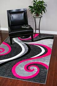 Dizziness black & white striped swirl round mat bedroom living room area rugs. Gray Pink Abstract Swirls Contemporary Area Rugs Rugs On Carpet Cool Rugs Contemporary Area Rugs