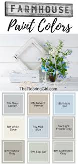 Blush pink + deep greens. Farmhouse Style Paint Colors And Decor The Flooring Girl
