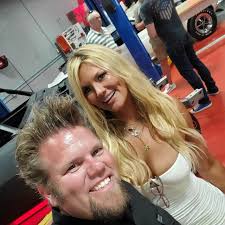 At the @fullermoto shop party celebrating 20 years of Fuller Moto creations  and of co Lurse @courtney_hansen is here...because she is everywhere car  related.