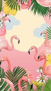 W A L L P A P E R Papeis De Parede Background Fundo De Tela Imagem Stories Capa Lukisan Flamingo Kertas Dinding Poster Bunga
