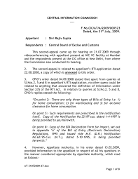 It is generally used for the calculation of investment returns on a security or a firm's income to the current date. Central Information Commission