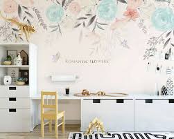 3.9 out of 5 stars. Floral Wallpaper Vintage Flower Wall Mural Soft Blossom Wall Art Retro Home Decor Living Room Cafe Design Living Room Bedroom Entryway Wall Decals Murals Home Living Kientructhanhdat Com