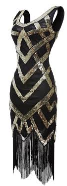 Black And Gold Dress Amazon Amazon Com Eforpretty Women 39 S 1920s V Neck Sequined Beaded Embellishment Gatsby Flapper Dress Gold L Clothing Vintage Dresses Beautiful Dresses Fashion