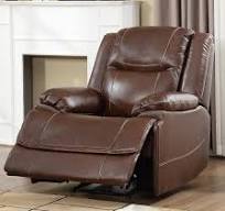Amazon.com: EBELLO Silla reclinable manual de piel auténtica ...