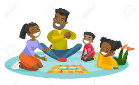 Familia que juega el juego de mesa fin de semana de la familia. Familia Jugando En Casa Animado Busqueda De Google Busqueda De Google Pintar Jugar