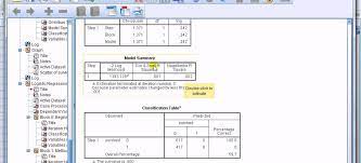 Interpreting R Squared For Logistic Regression Using Spss Youtube
