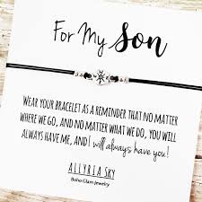 Whoever it is you're shopping for, show him how much you care with one of our unique gifts for him. Friendship Bracelet With For My Son Card Son Etsy Sons Birthday Son Gift Happy 18th Birthday Son