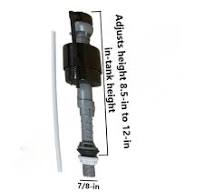 Universal Toilet Fill Valve with Adjustable Water Height - NuFlush