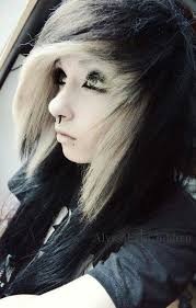 Black And Blonde Emo Hairstyles Black And Blonde Hair Emo Hair Scene Hair Hair Styles