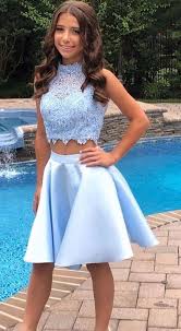 Two Piece Short Homecoming Dresses Light Sky Blue Formal Short Dresses A Line Hocodresses 2019 Cg2419 In 2020 Light Blue Homecoming Dresses 2 Piece Homecoming Dresses Blue Homecoming Dresses