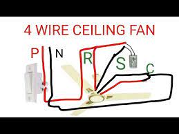 Tabel fan four wire wiribg. Ceiling Fan Connection Of Four Wire Youtube