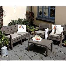Keter emma outdoor living room set. Keter Delano Cappuccino Resin Sofa Lounge Set Free Uk Delivery