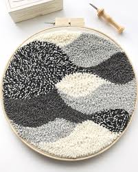 Punch Needle Art Piece By Ariane Gatien Blanc Laine Punch Needle Embroidery Punch Needle Punch Needle Patterns