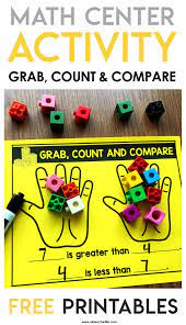 Comparing Numbers Math Centers Freebie Included Math Center Activities Kinder Math Kindergarten Math Activities
