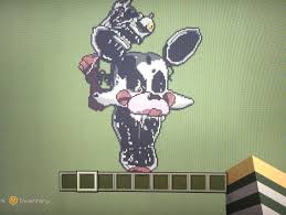 Mangle Pixel Art I Made On Minecraft Pixel Art Art Fnaf