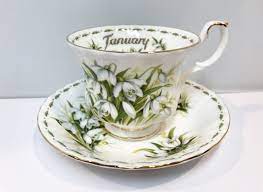 Royal Albert Tea Cup And Saucer Snowdrop Pattern Flower Etsy Tea Cups Tea Cups Vintage Royal Albert Tea Cup