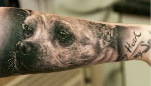 Black And Grey Dog Tattoo Cute Realistic Black And Gray Dog Dog Portrait Tattoo Puppy Tattoo Dog Tattoos