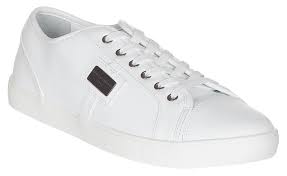 Dolce Gabbana Mens White Leather Cs0930 Sneakers Shoes