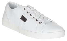 dolce gabbana mens white leather cs0930 sneakers shoes