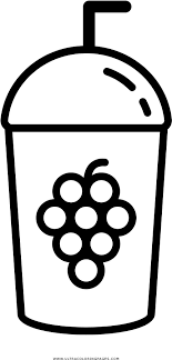 Juice coloring page free general foods pages template. Grape Juice Coloring Page Full Size Png Download Seekpng