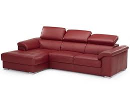 Il divano letto con chaise longue. Divano Letto Angolare In Pelle Di Lusso Experiencia Rosso Angolo A Sinistra Divano Con Penisola Soggiorno Divani Letto Homelook