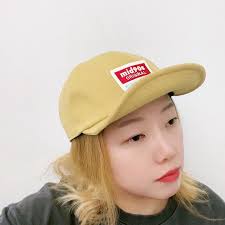 빈티지한 엔지니어 머스타드색상 야구 모자 볼캡