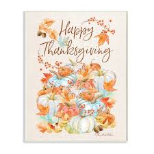 Maybe you would like to learn more about one of these? Stupell Industries Happy Thanksgiving Phrase White Autumn Pumpkins Wood Wall Art Overstock 32318388