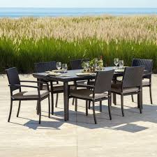 Portofino Casual 7pc Dining Set Taupe Mist Rst Brands 7 Piece Dining Set Outdoor Furniture Sets Outdoor Dining Set