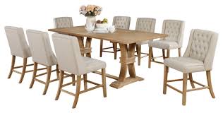 How many chairs are in a 9 piece table set? 9 Piece Dining Furniture Set Transitional Dining Sets By All In One Furniture Houzz