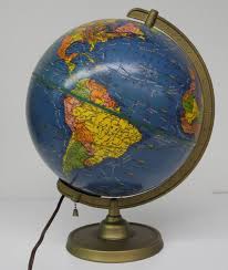 10 5 Inch Plasti Lite World Globe Globe Maker George F Cram Co Published George F Cram Co 1958 1961 Ca Vintage Globe Globe Art World Globes