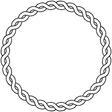 Nautical Rope Border Rope Border Circle Dna Black White Line Art Coloring Book Colouring Cerceve Desenler Cerceveler