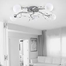 Alles fürs heimwerken günstig und bequem online kaufen! Deckenleuchte Wohnzimmer Schlafzimmer 5 Flammig Glas Chrom Deckenlampe Sw Style